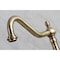 Kingston Brass KS1243PKL Two-Handle Wall Mount Bridge Kitchen Faucet, Antique Brass KS1243PKL - alternate 2